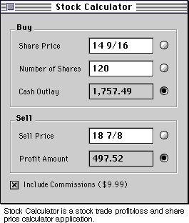Stock Calculator is a stock trade share price and profit/loss calculator application